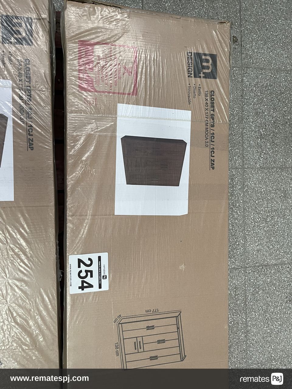 CLOSET 6PTS/1CJ/1ZAP 138X40X177 MOCA 3.0
