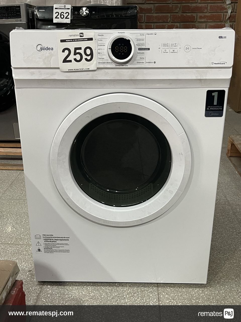 Secadora Ventilación 10 kg Healthguard Blanca MD100A100/W2 Midea
