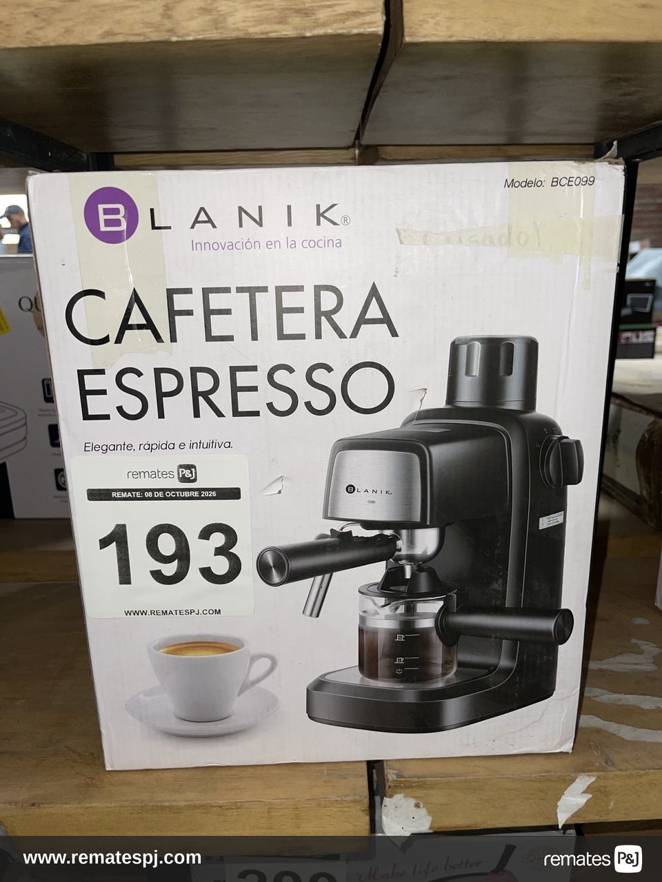 Cafetera Espresso Blanik Negro