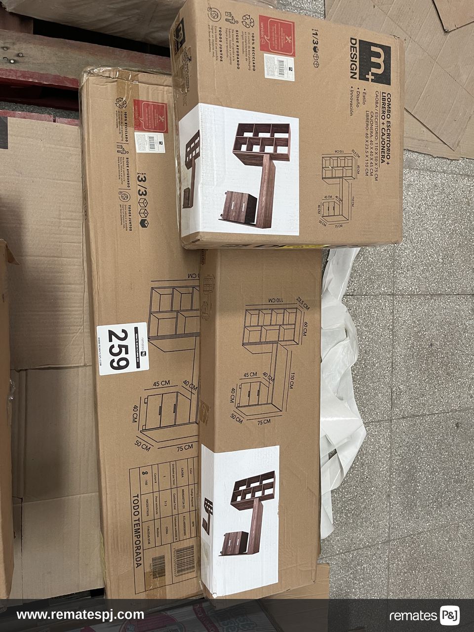 ESCRIT110X50X75 LIBRER2N Y CAJON2C CAOBA