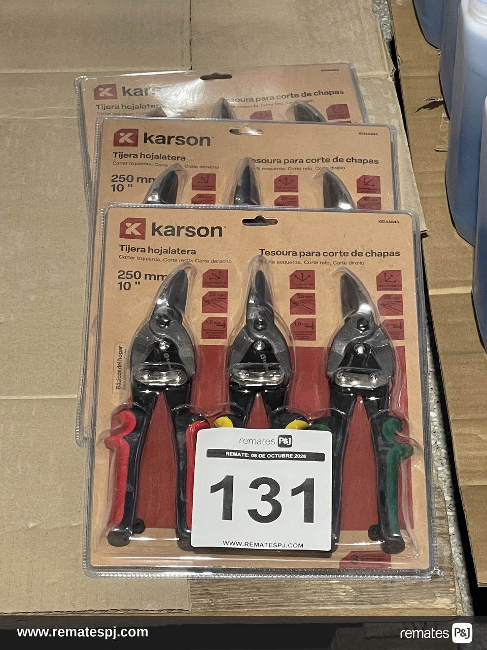 Tijera Hojalatera 250mm 10"  (Pack x 3 und)