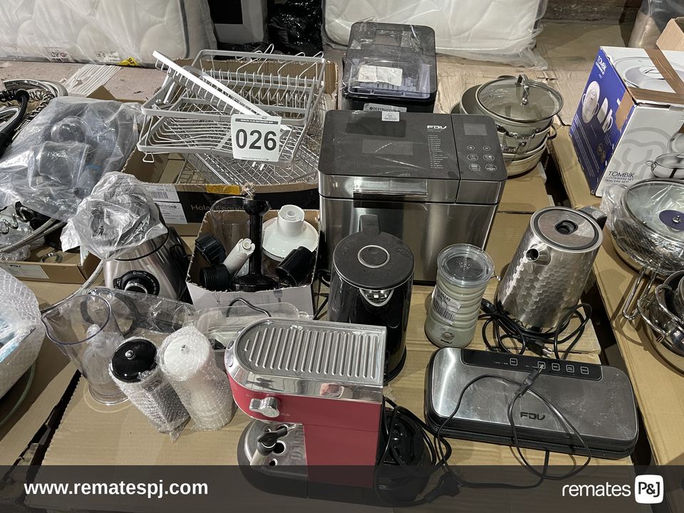 Pallet variedad de Electrodomesticos y Articulos para cocina (con detalle)