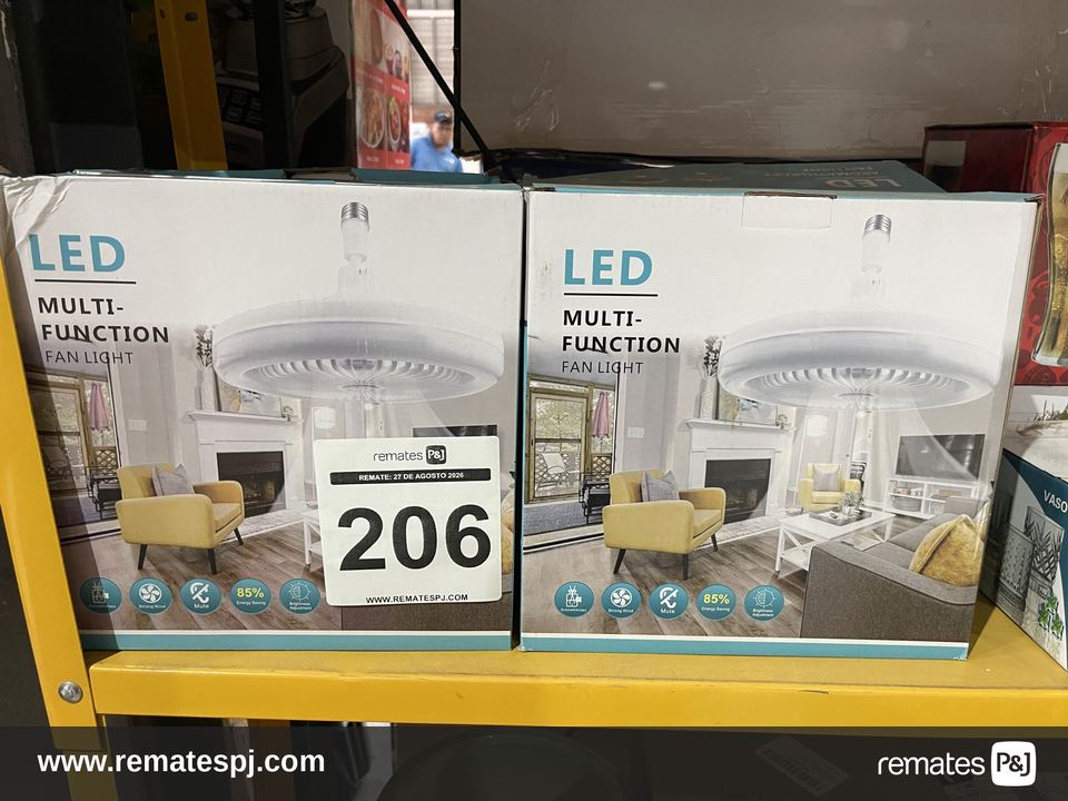Ventilador De Techo Con Lampara Led Con Control Remoto 3 Mod 68,58 Cm 60 Blanco Plástico 5