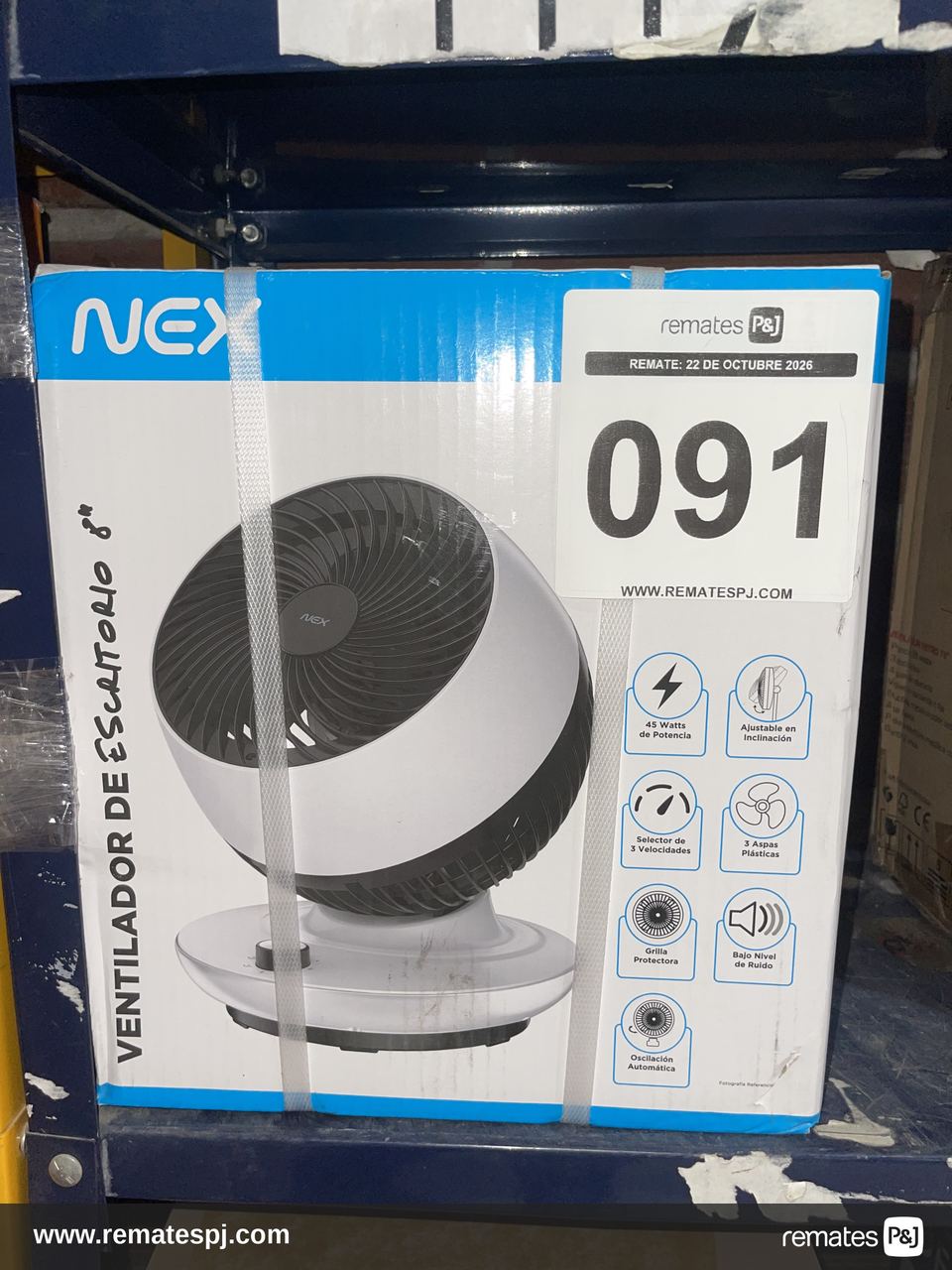 Ventilador de Escritorio 8" NEX