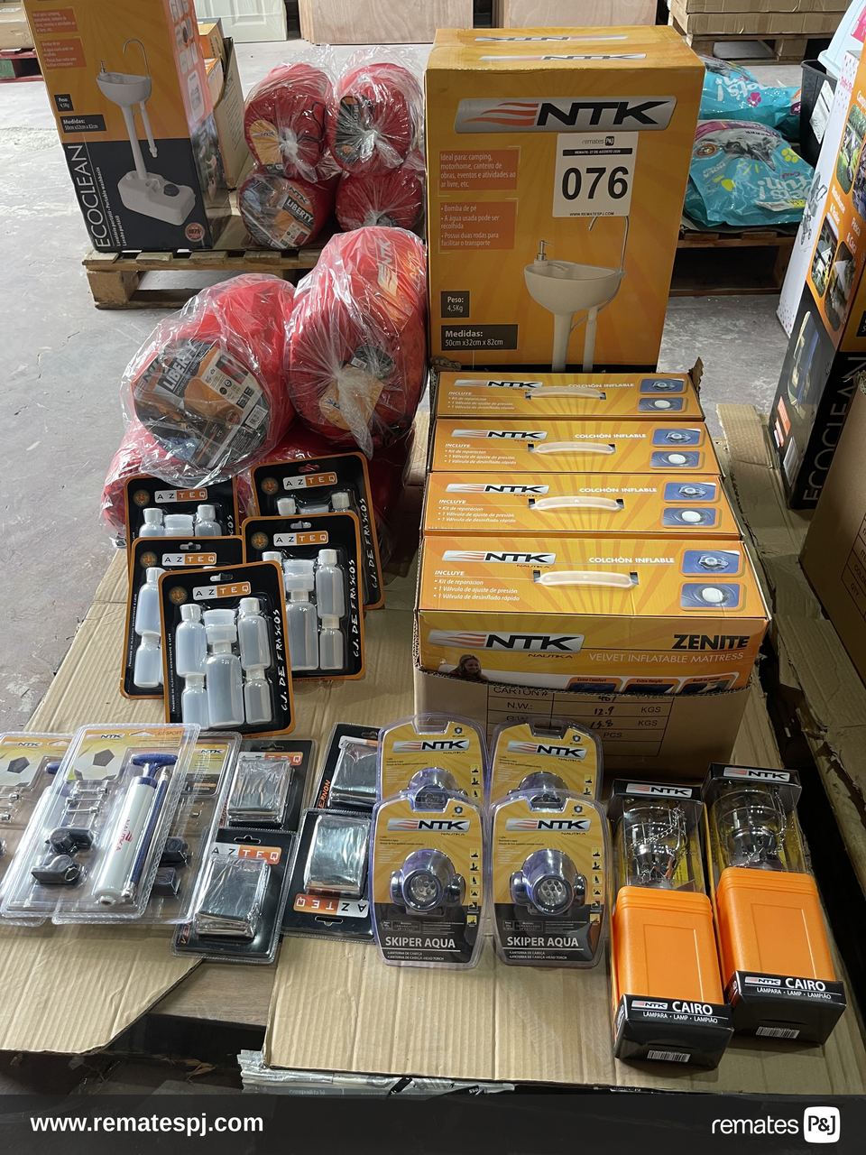 PALLET VARIEDAD DE ARTICULOS PARA CAMPING