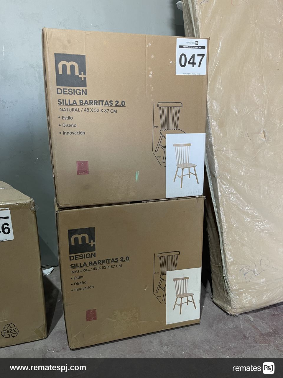SILLA BARRITAS 2.0 48X52X87 NATURAL