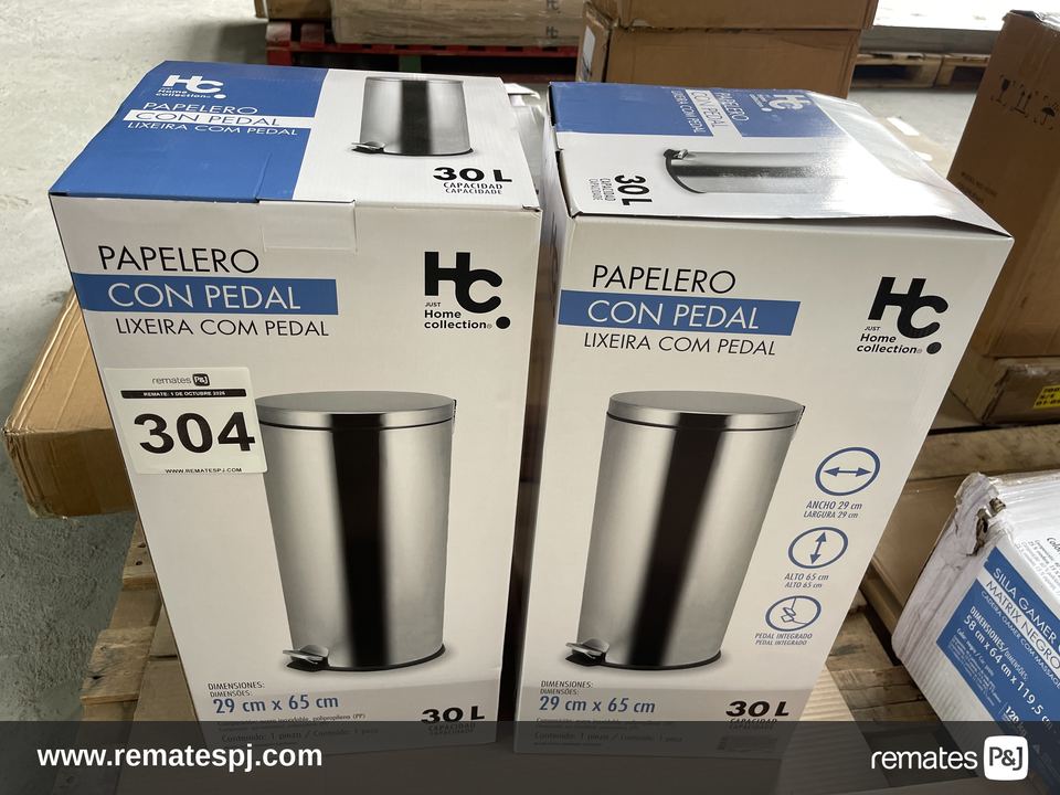 Papelero con Pedal 30L 29 x 65