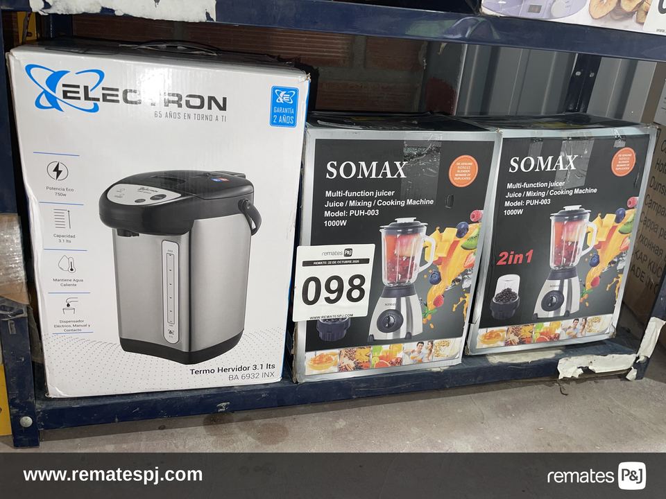 Licuadoras 2 en 1 Somax + Termo hervidor 3,1L ELECTRON