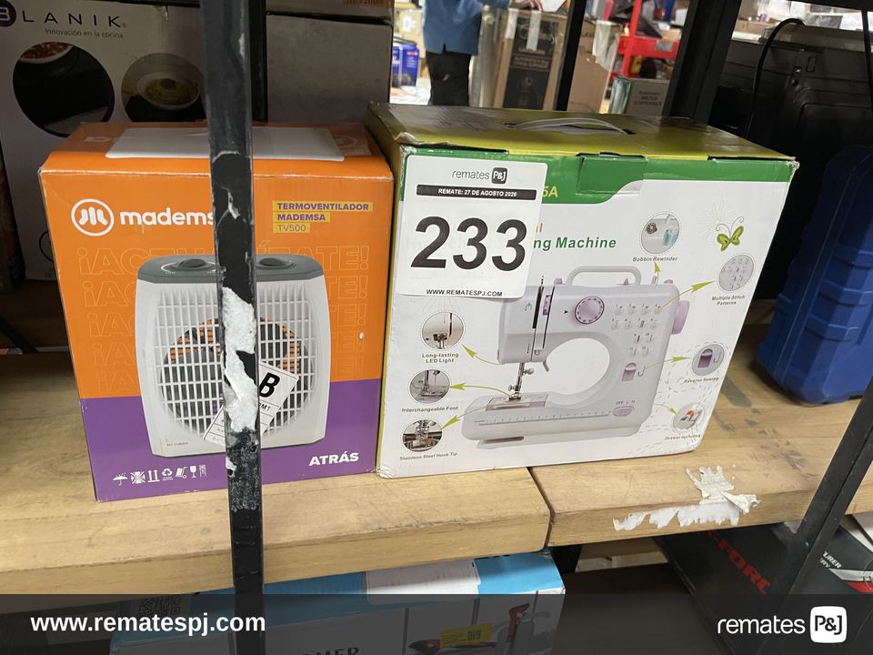 Termoventilador Mademsa + Maquina de Coser SM 505A