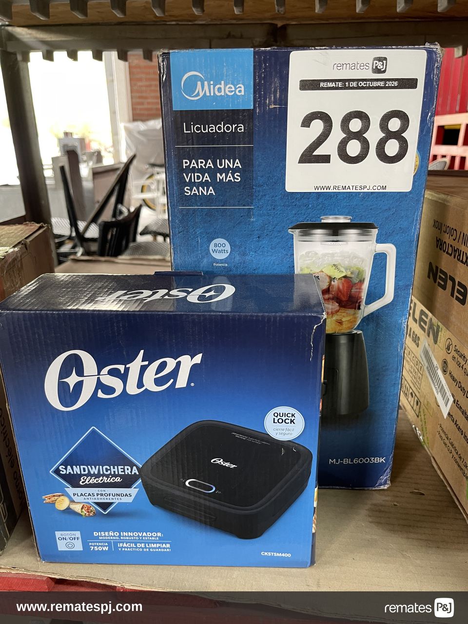 Licuadora 800Watts Midea + Sandwichera Eléctrica 750W