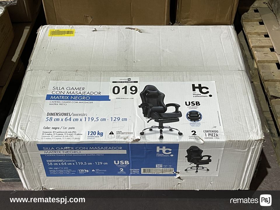 Silla Gamer Escritorio Masajeador Matrix Negro