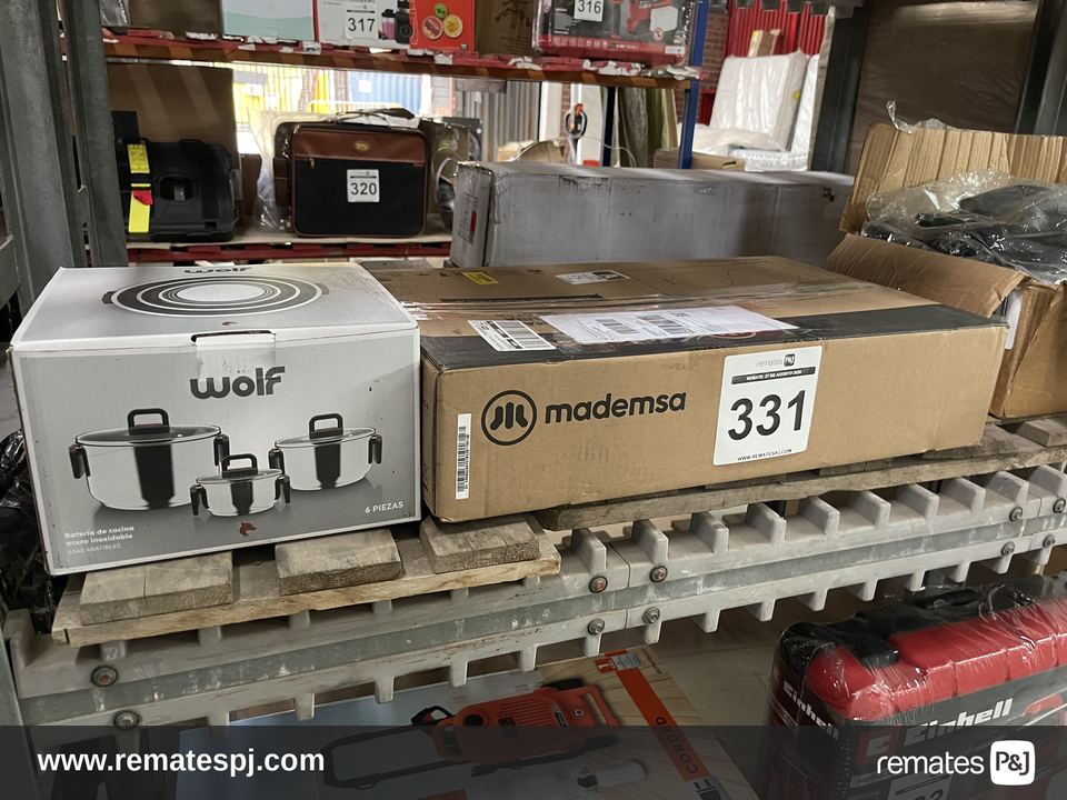 Encimera eléctrica 2 platos Mademsa + Batería de cocina acero inoxidable Wolf