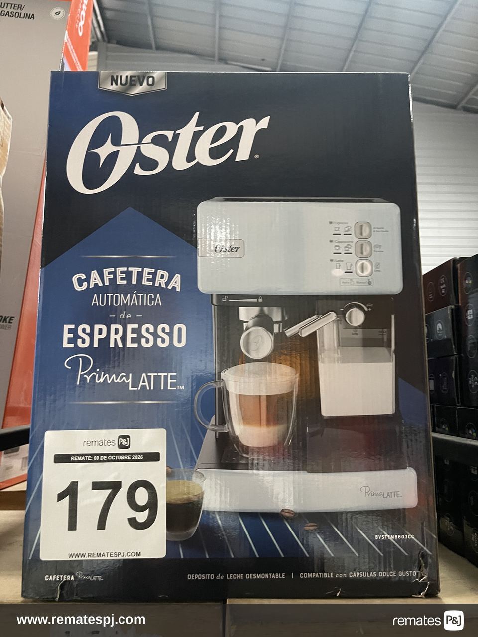 Cafetera Automática Oster Primalatte Negro Bvstem6604bk Negro