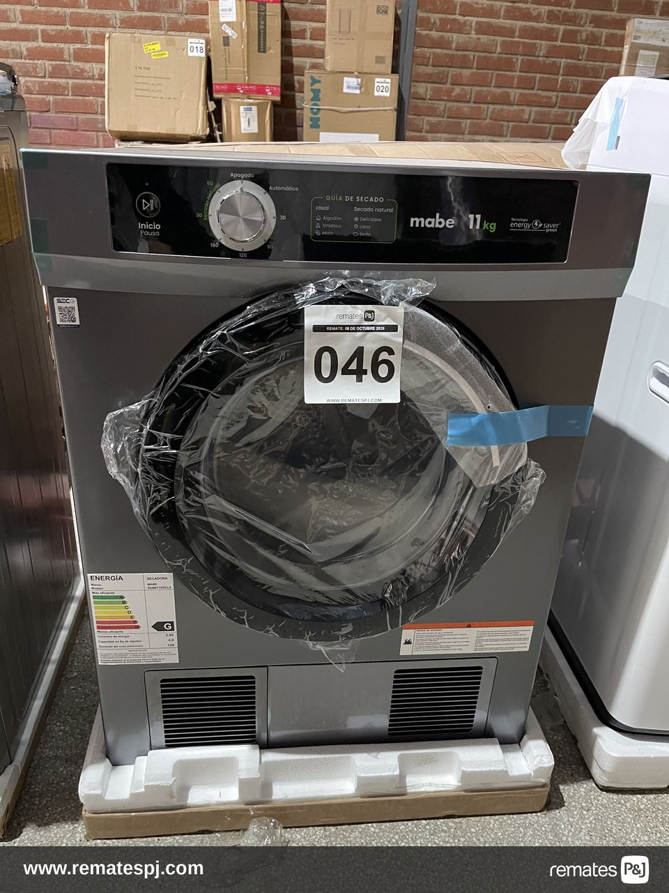 Secadora Carga Frontal Eléctrica 11 kg Gray Mabe SEM011VDCL0