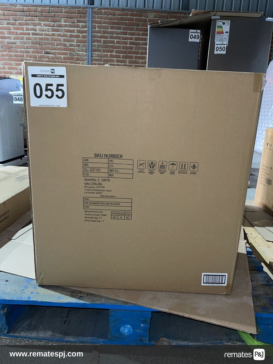 Papelero con Pedal 30L 29 x 65