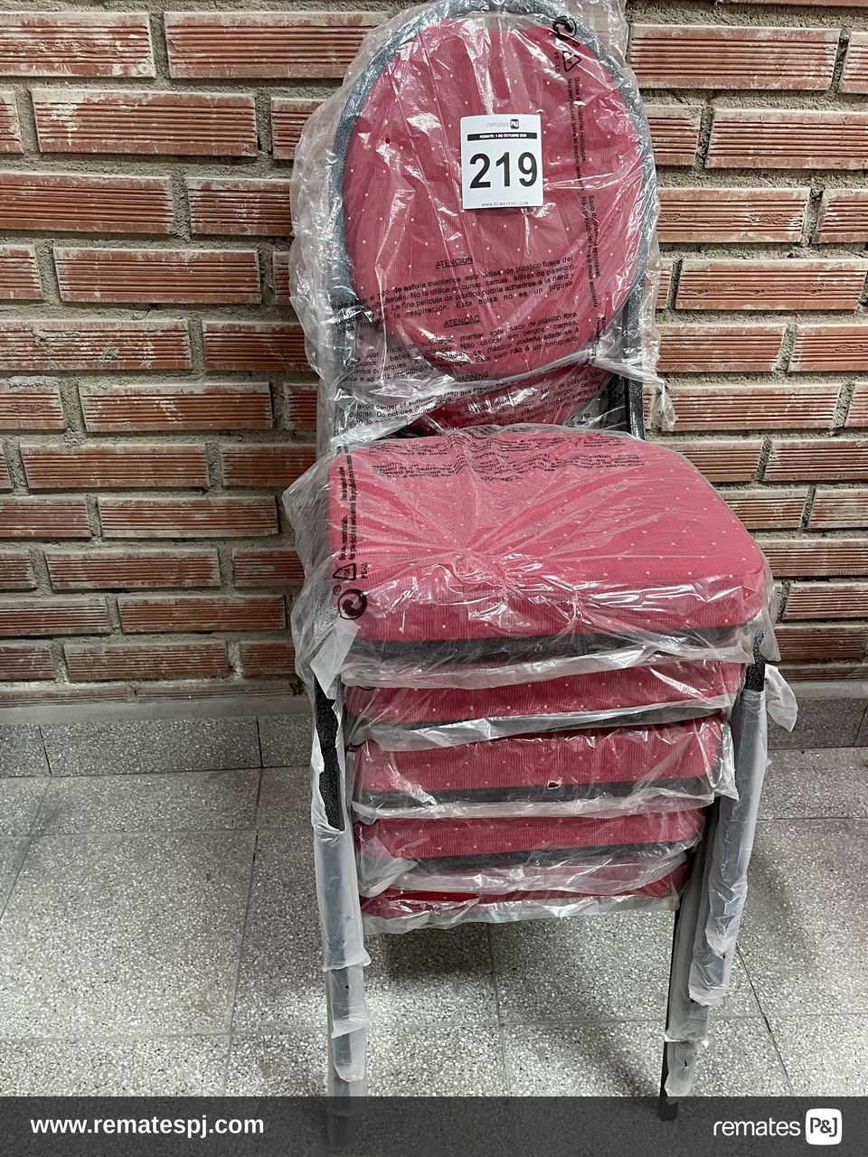 JUEGO DE SILLA PARA COMEDOR ROJO RESPALDO CIRCULAR