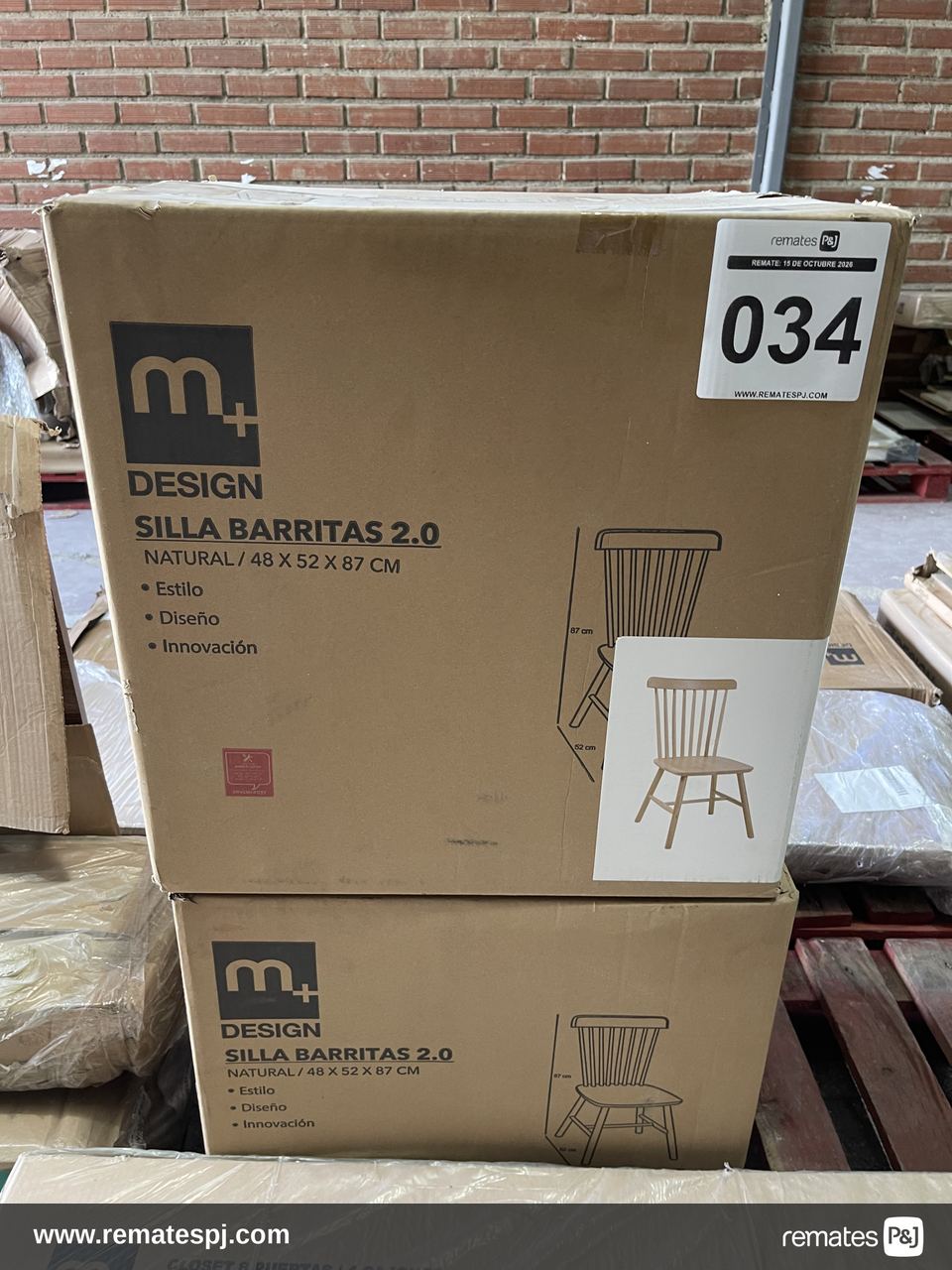 SILLA BARRITAS 2.0 48X52X87 NATURAL