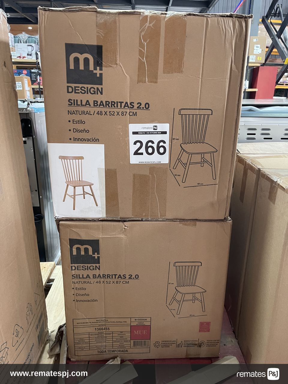 SILLA BARRITAS 2.0 48X52X87 NATURAL