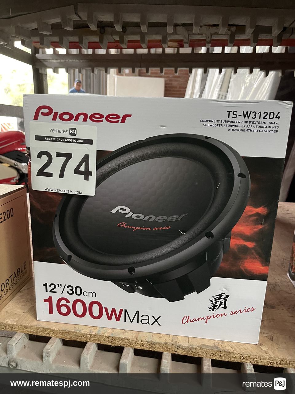 Subwoofer Amplificado Pioneer Ts-bw250ma 1200w 10   Negro