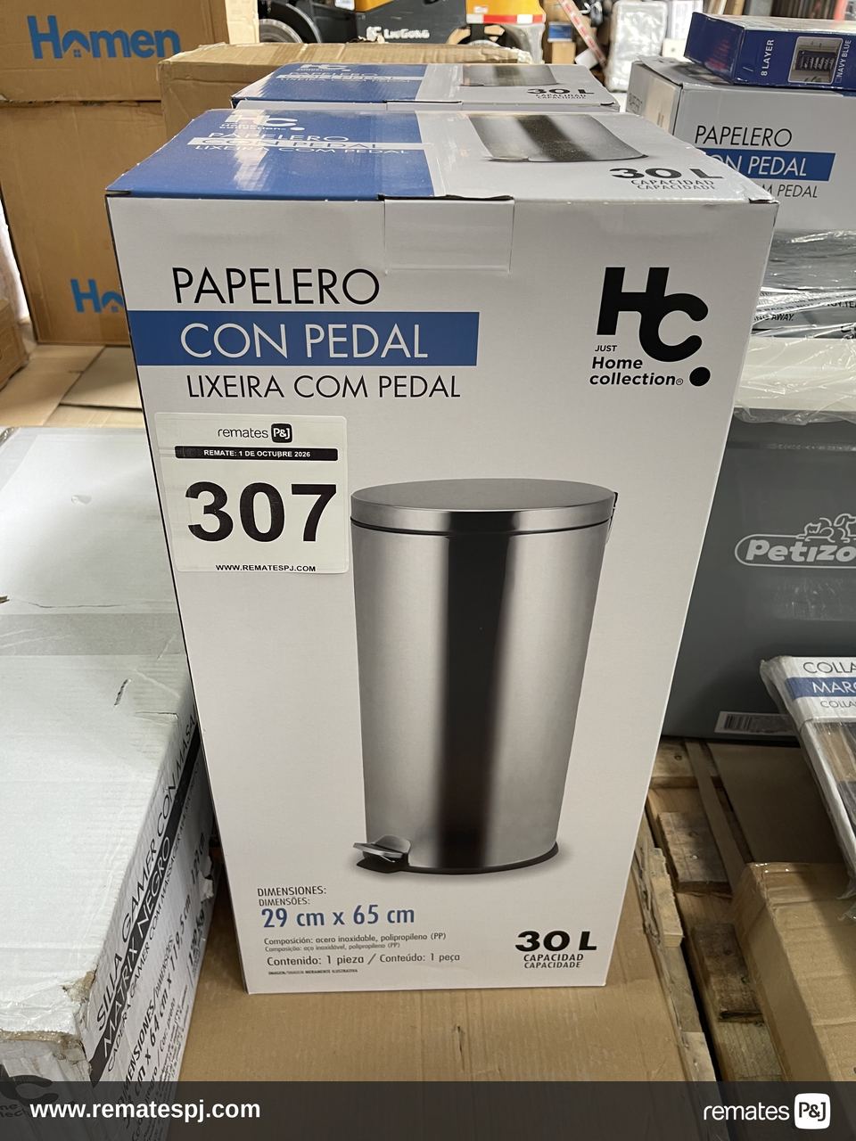 Papelero con Pedal 30L 29 x 65