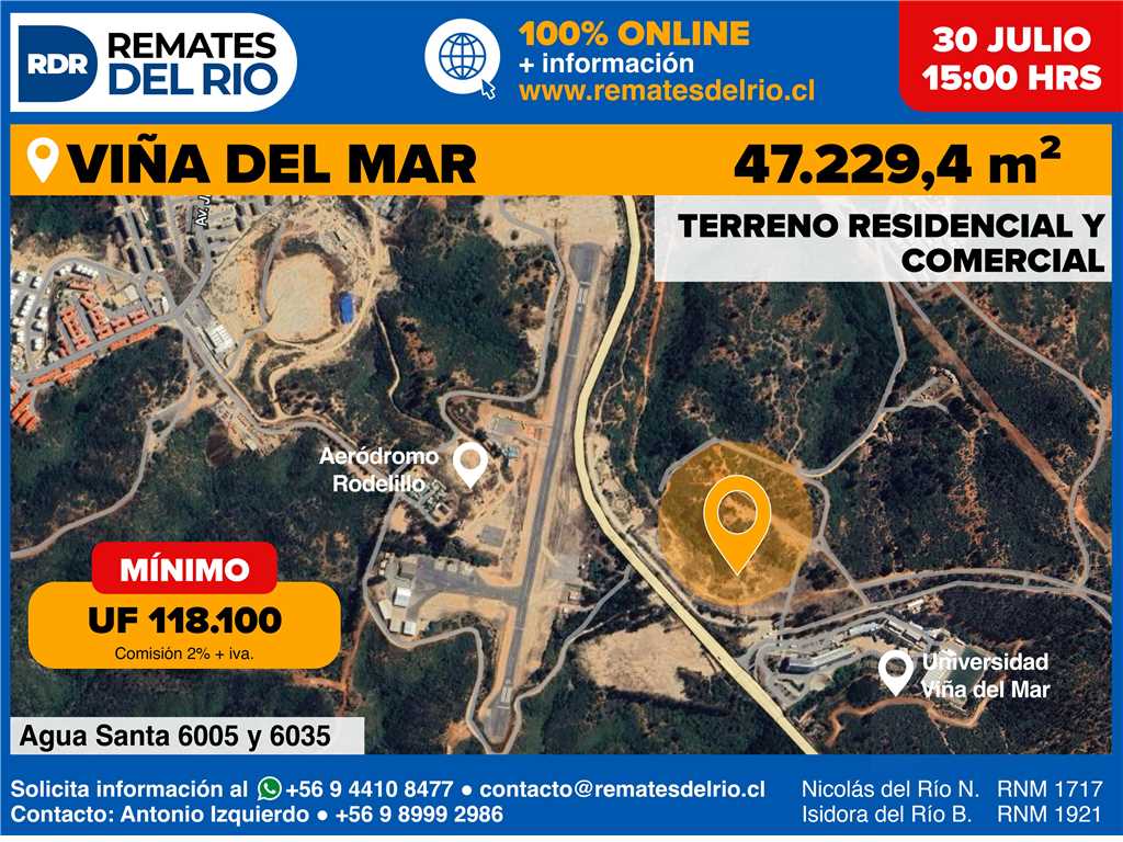 Terreno sector  Agua Santa , Viña del mar