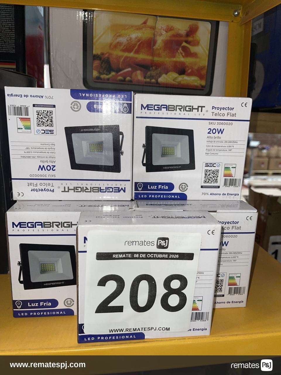 Foco Proyector De Área Led Exterior 20w Carcasa Negro Luz Blanco Neutro