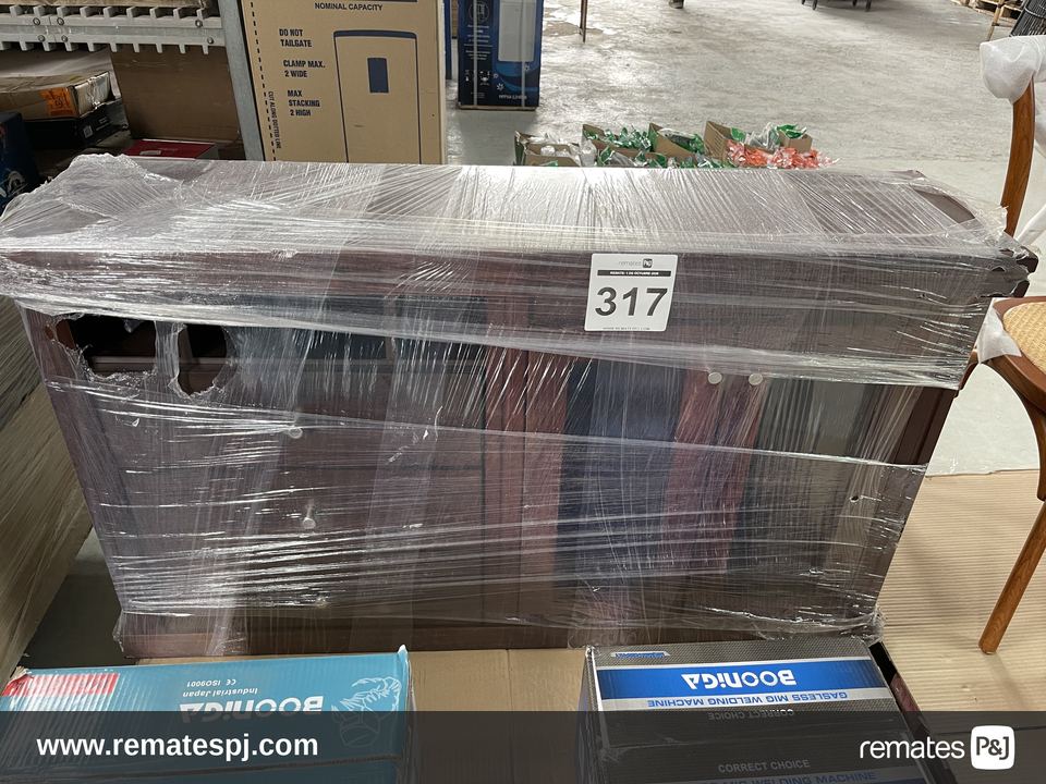 Buffet New Barcelona Rectangular vidrio puerta madera