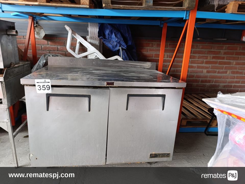 Mesón refrigerado de acero inoxidable 2 puertas