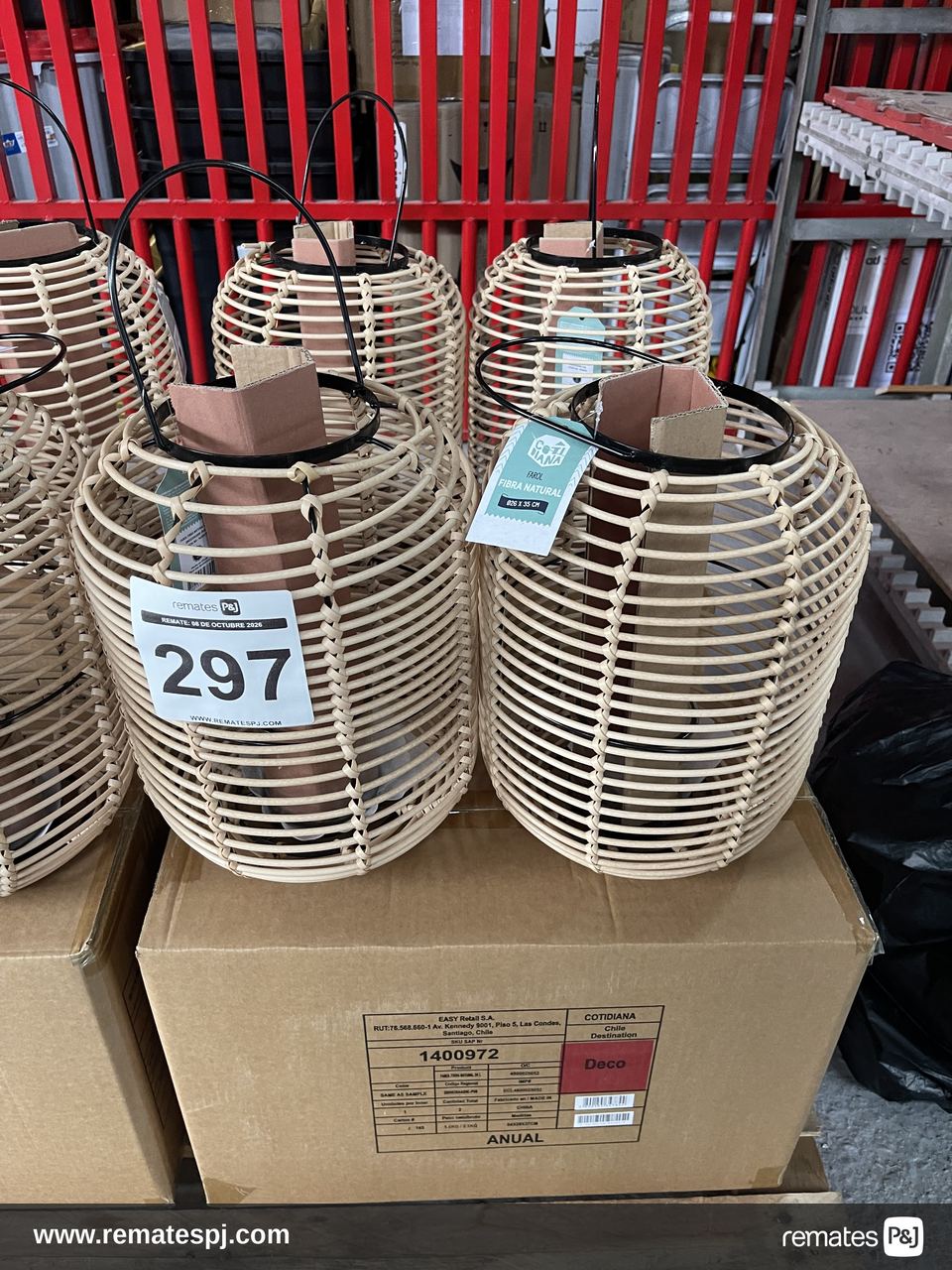 Faroles fibra natural 26x35 cm Cotidiana