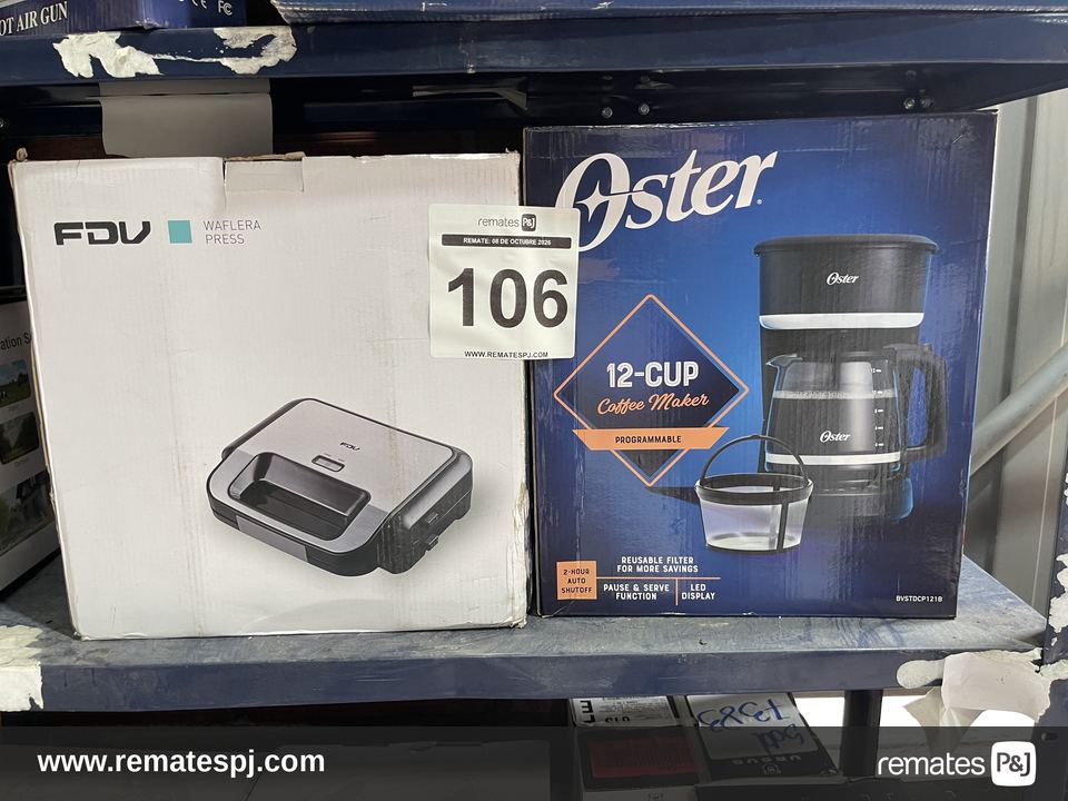 Waflera Eléctrica FDV + CAFETERA ELECTRICA 12TAZAS OSTER